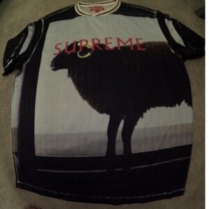 Authentic Supreme Black Sheep Tee SS24 Light  Blue Black Graphic T-Shirt Mens L